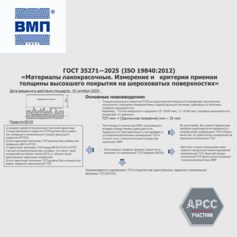Новый стандарт ГОСТ 35271–2025 принят в редакции холдинга ВМП